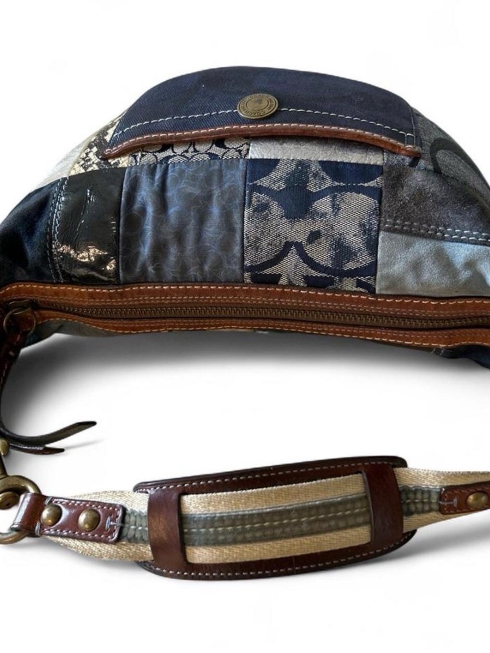 Coach Denim Patchwork Hobo Bag 2006 10019 - Picture 5 of 7